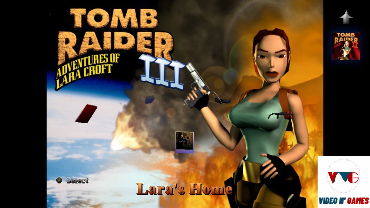 Tela Titulo Tomb Raider III Clássico - Nintendo Switch